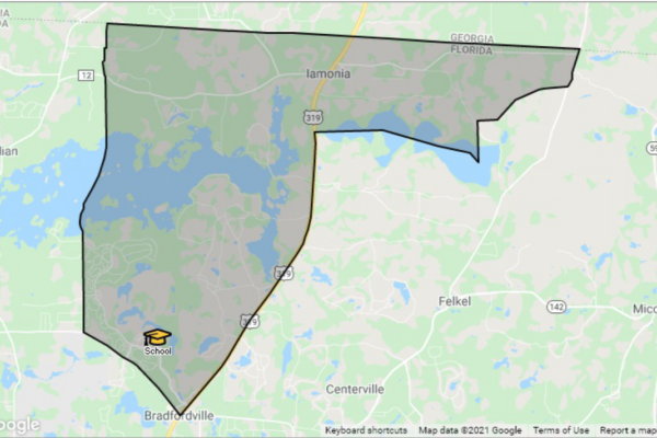 Tallahassee map of the area zoned for Killearn Lakes Elementary