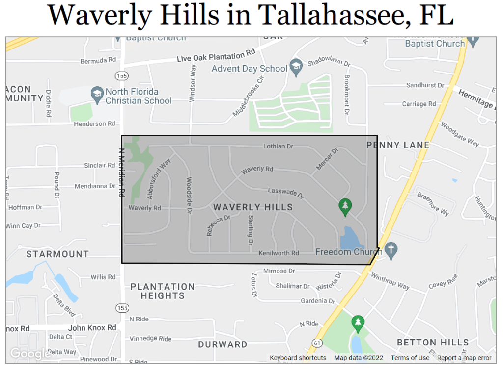 Waverly Hills Neighborhood in Tallahassee, Florida Living In Tallahassee
