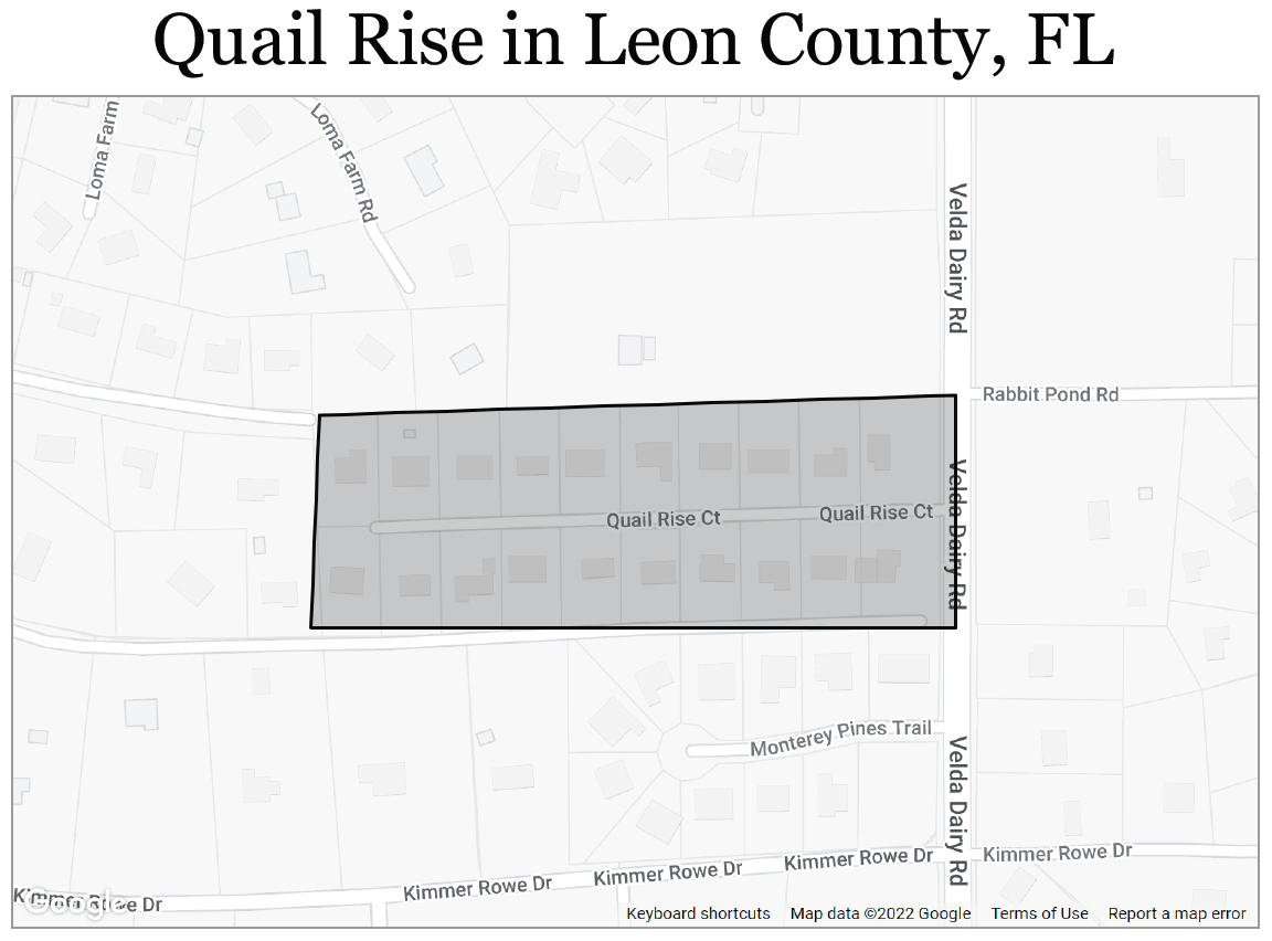 Quail Rise subdivision in Tallahassee, Florida Living In Tallahassee