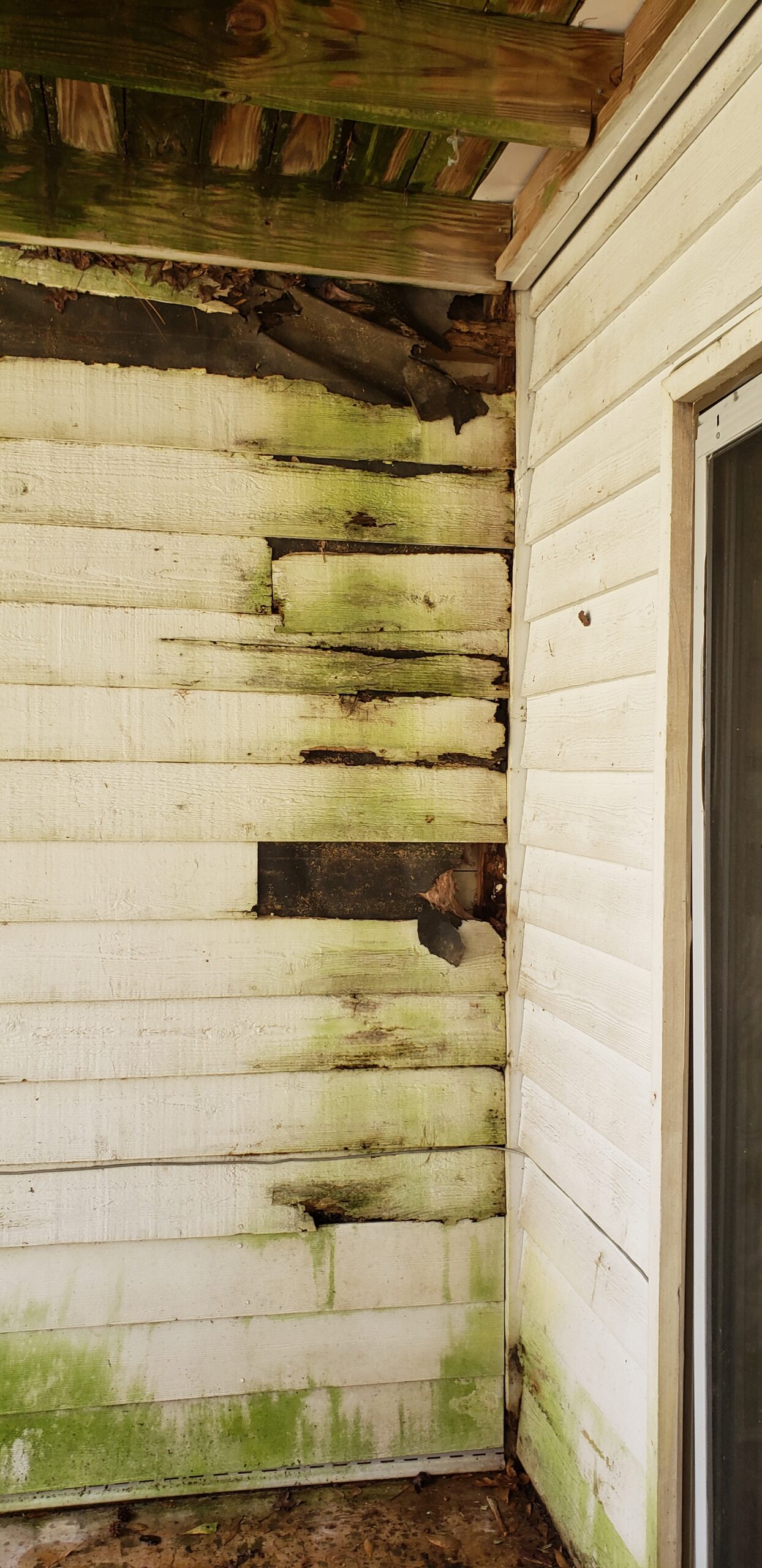 Deferred maintenance is probably the number one reason we see buyers walk away from a home after they put it under contract. This is a picture of damage from rain running off a roof that was ignored for many years.