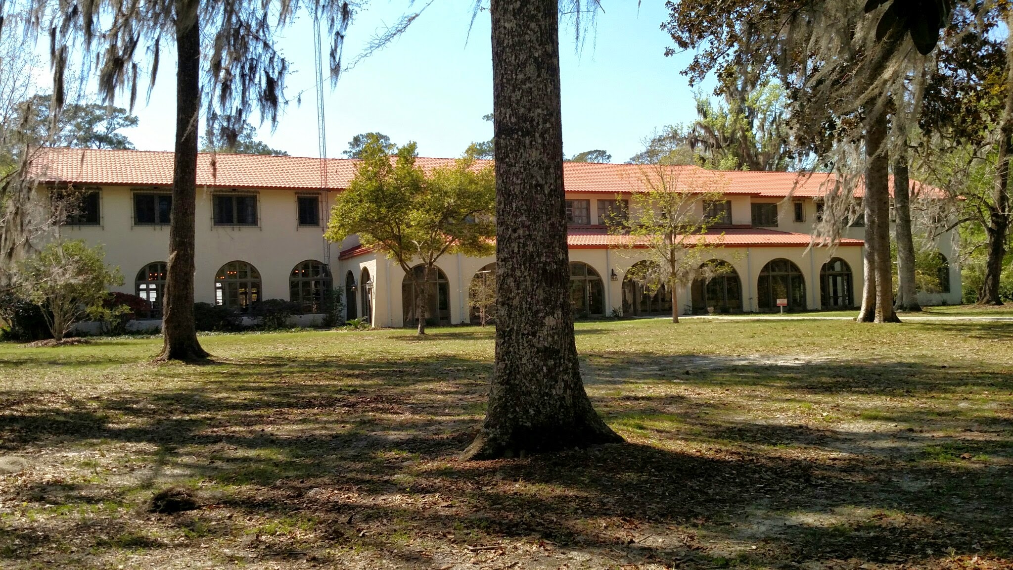 Decorative photo of the Wakulla Lodge. Was a former home and now run by the State as a hotel and restaurant. The Wakulla river is a natural wonder that all locals should see.