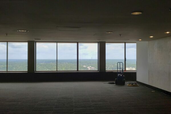 View of the city from the 22nd floor of the capitol